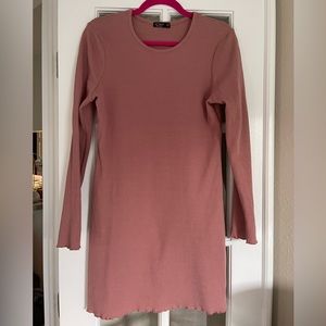Casual waffle knit dress
